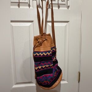 Colorful Patterned Handmade Bucket Bag